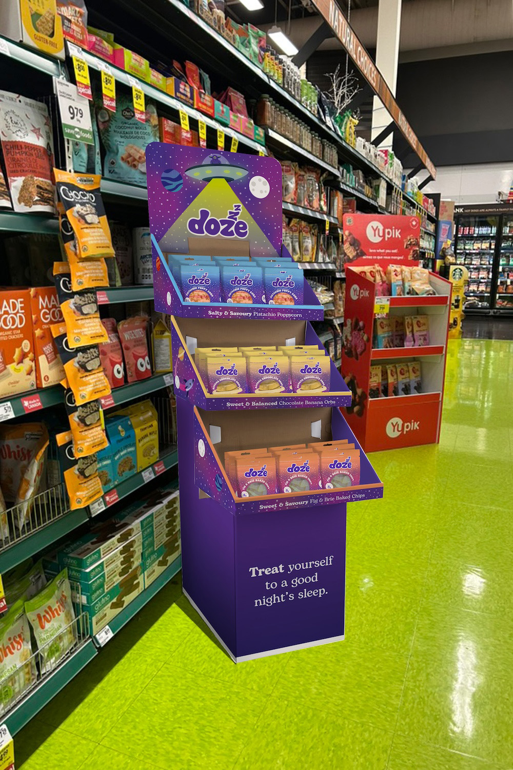 health food aisle stand