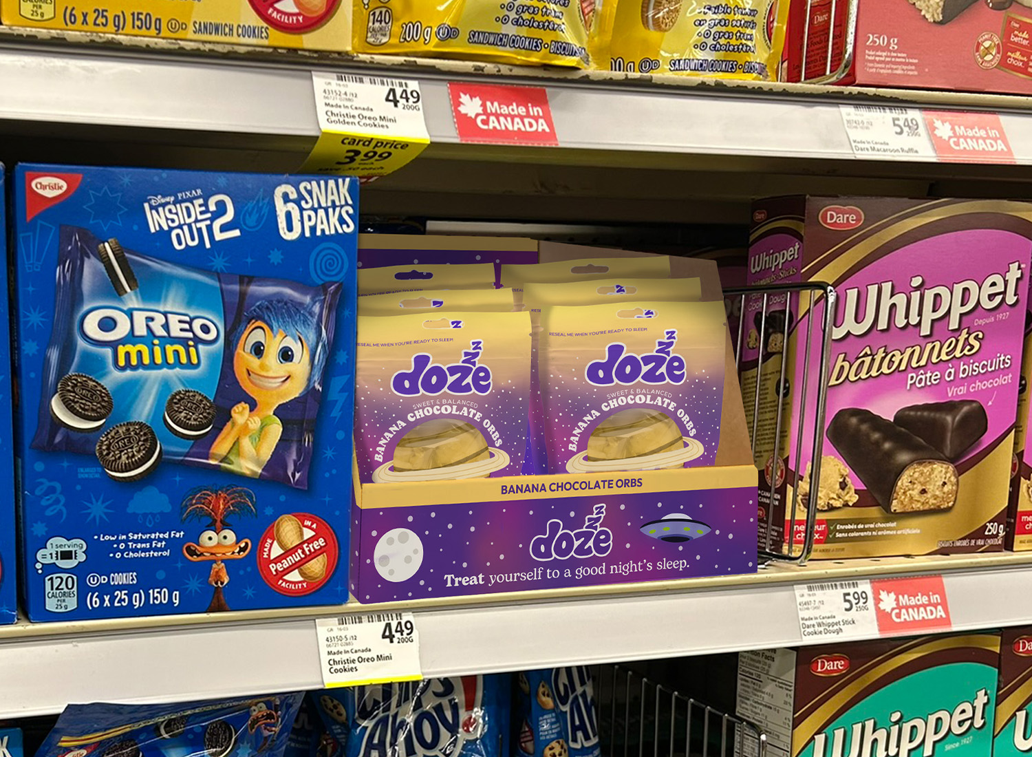 shelf packaging cookies