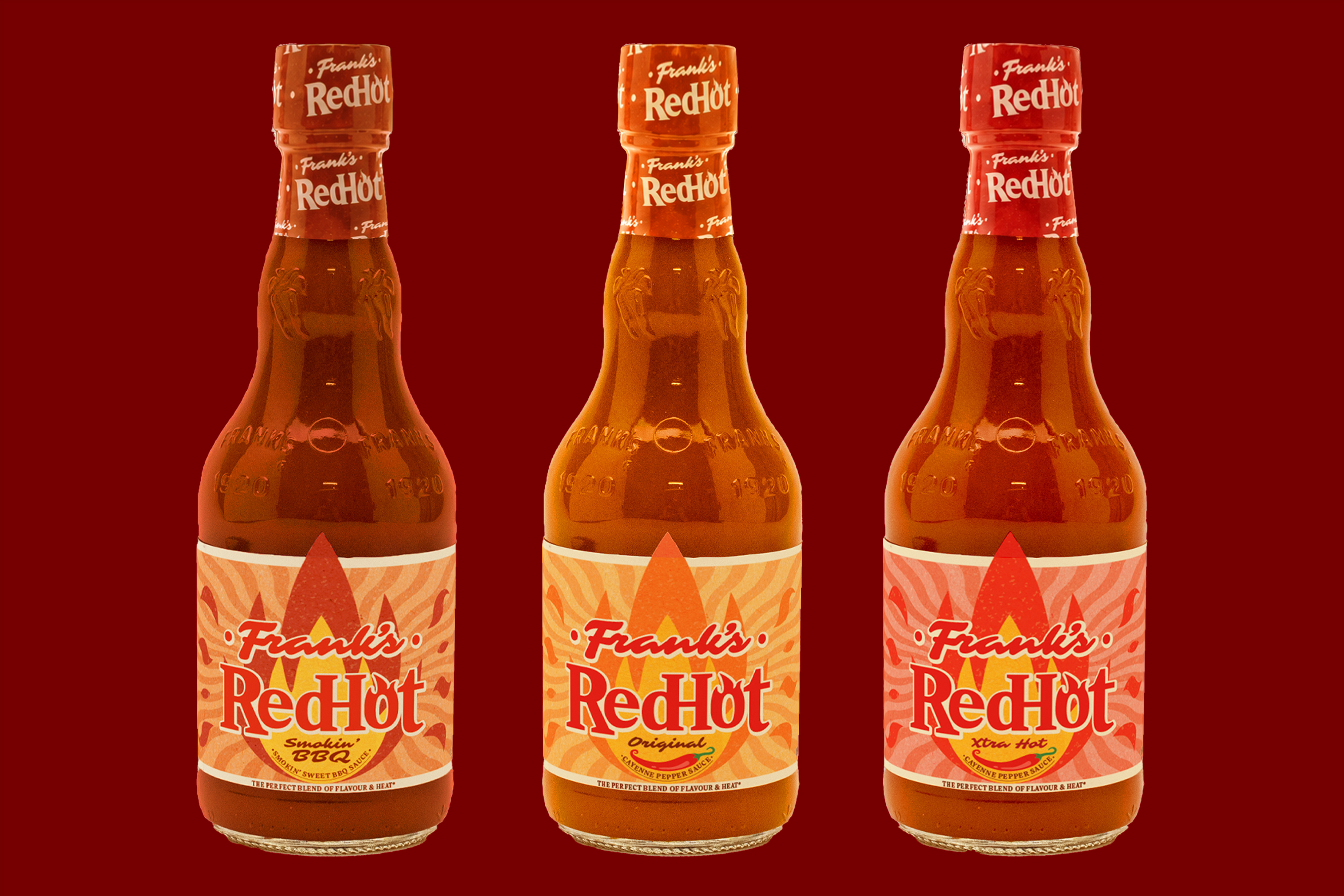 Frank's RedHot bottle packaging mockup