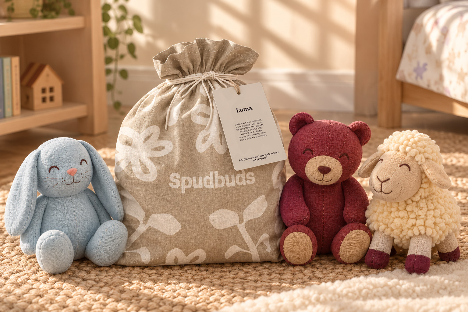 Spudbuds product packaging mockup
