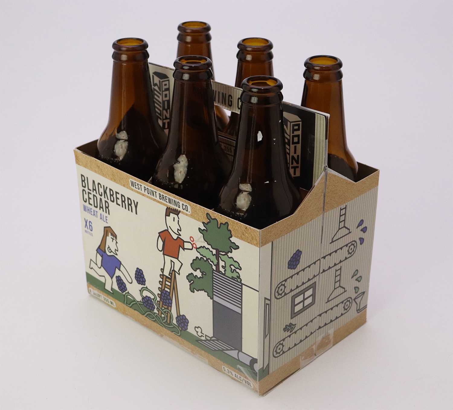 west point brewing packaging top corner view