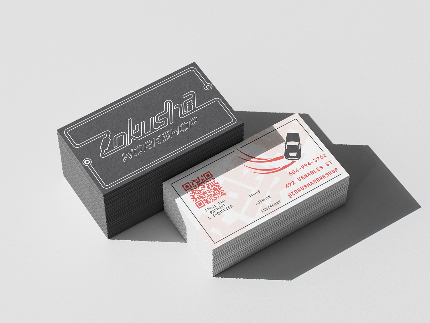 zokusha customs business card front